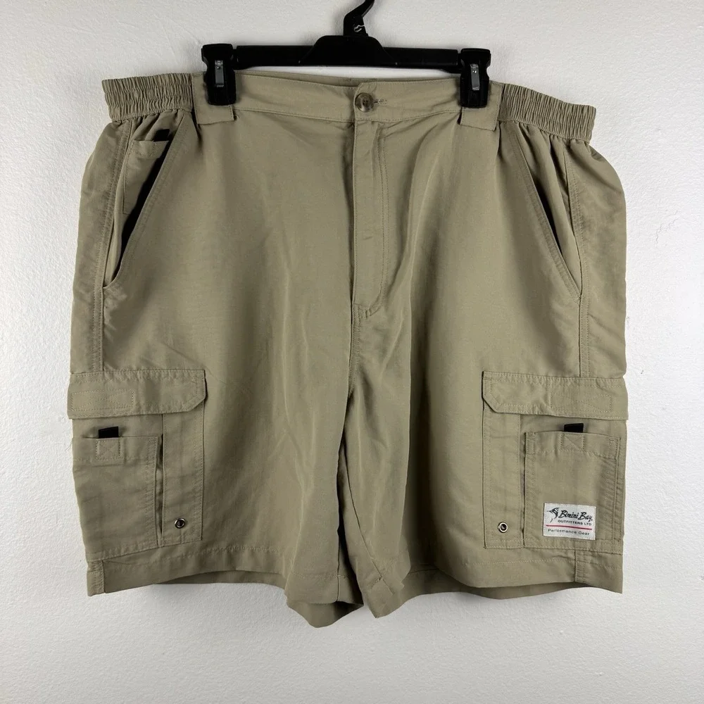BIMINI BAY OUTFITTERS LTD Mens‎ Cargo Performance gear shorts KHAKI - 44W